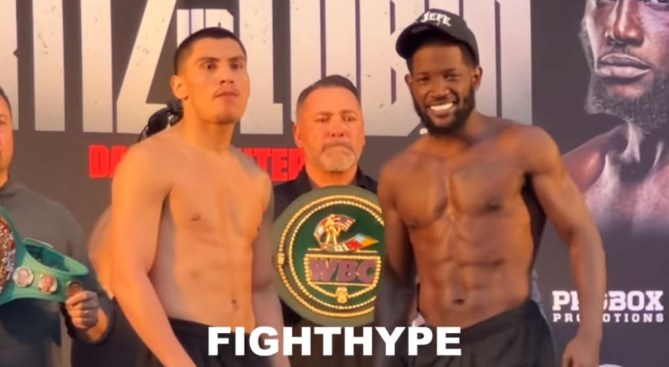 维吉尔·奥尔蒂斯：153.8 磅 ，埃里克森·卢宾：154 磅